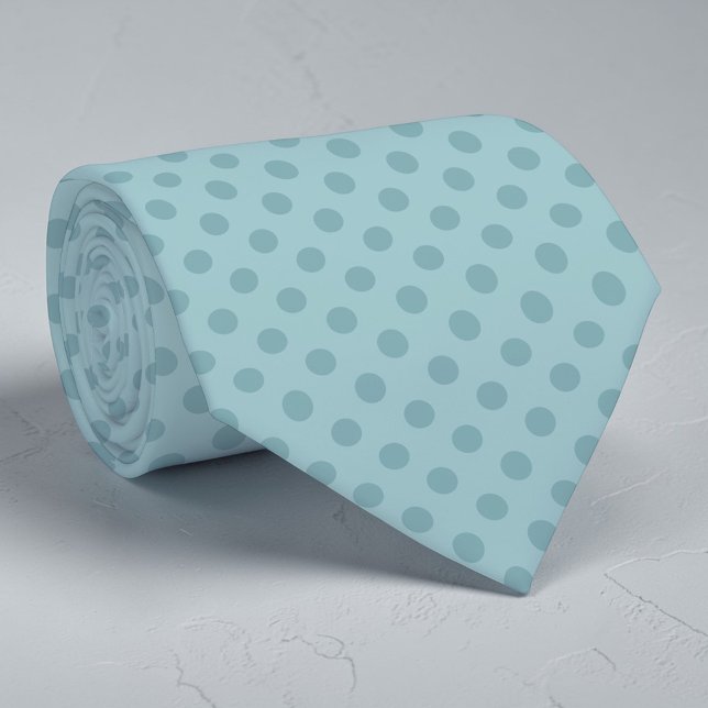 Cravate Tie bohème sarcelle à pois miniatures (Créateur téléchargé)