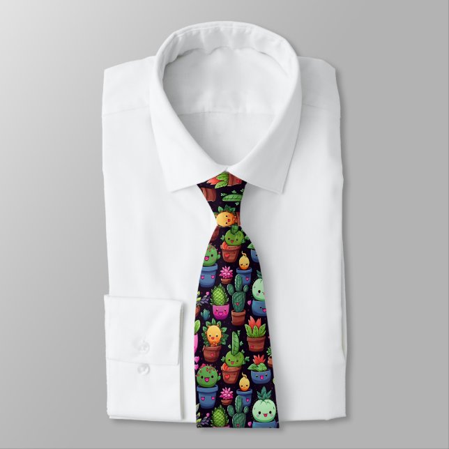 Cravate Tie Cactus Mignon (Attaché)