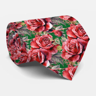 Cravate Tie classique formel à col rouge roses