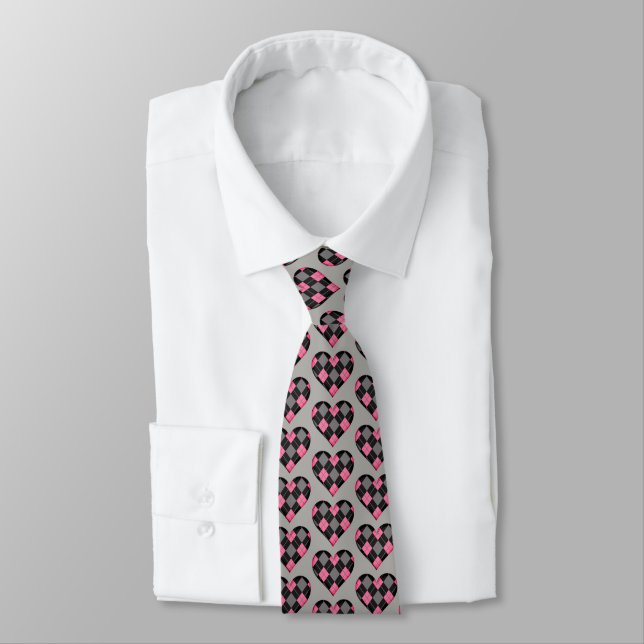 Cravate Tie coeurs de la Saint-Valentin pour hommes (Attaché)