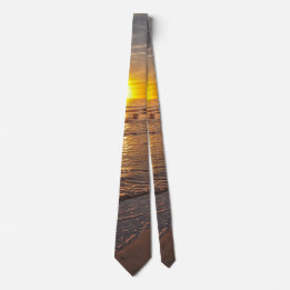 Cravate Tie : Coucher de soleil au bord de la mer