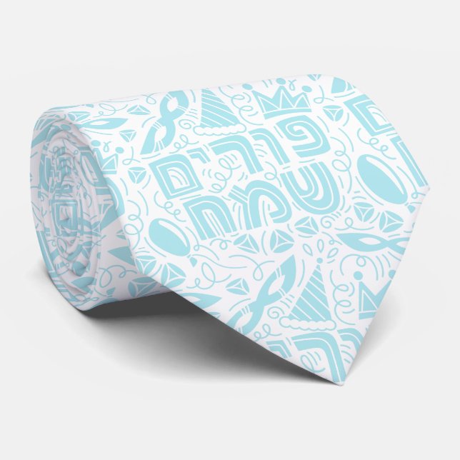 Cravate Tie de cou de fête juive de Pourim (Roulé)