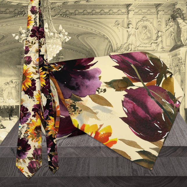 Cravate Tie de cou léger or mariage Soleil & Vin (Créateur téléchargé)