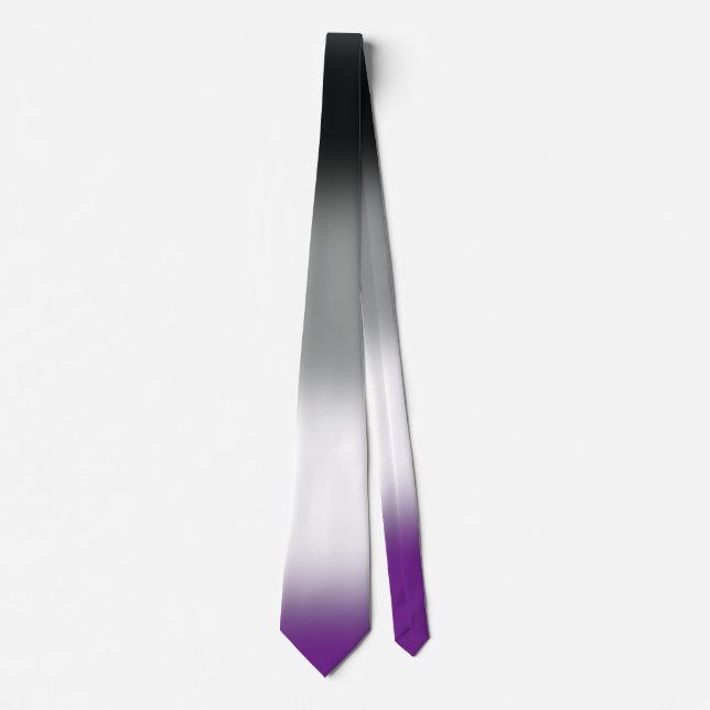 Cravate Tie de fierté asexuée unisexe élégant, Tie de drap (Devant)