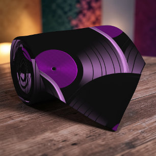 Cravate Tie de la culture populaire en vinyle rétro