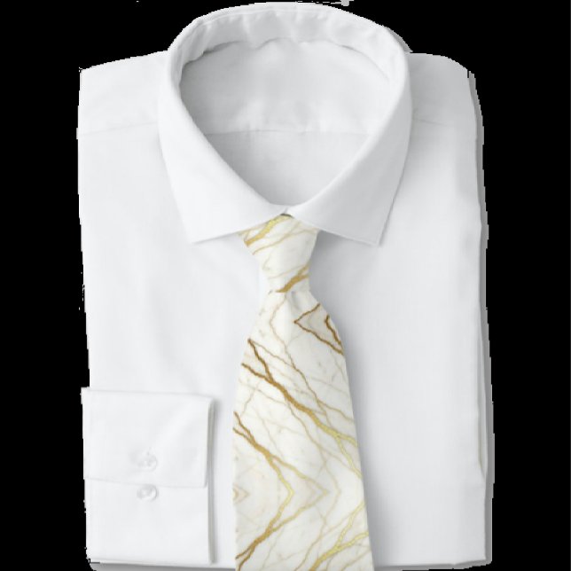 Cravate Tie de mariage et d'événement de luxe | Marbre bla (Créateur téléchargé)