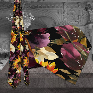 Cravate Tie de mariage noir Sun & Wine