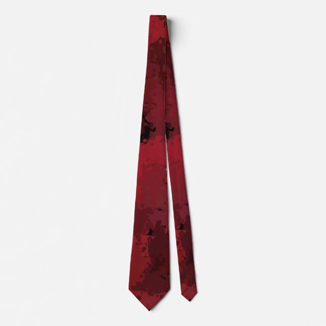 Cravate Tie de mariage rouge hiver (Devant)