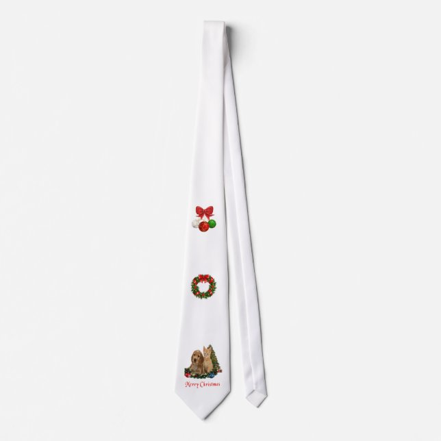 Cravate Tie de Noël animal (Devant)