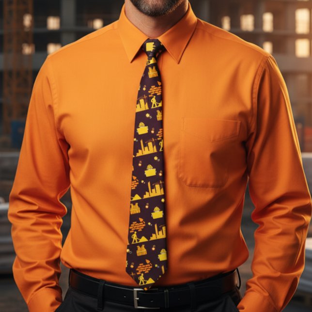 Cravate Tie de papa ingénieur civil/ profession de la cons (Créateur téléchargé)
