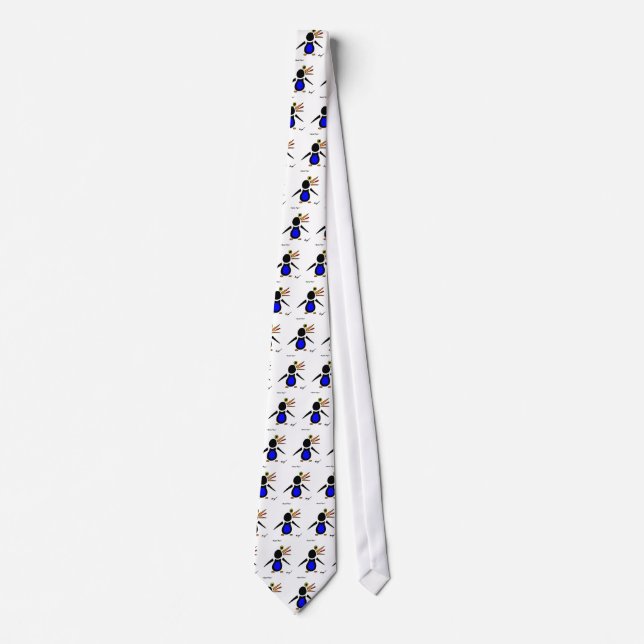 Cravate Tie de pingouin abstrait (Devant)