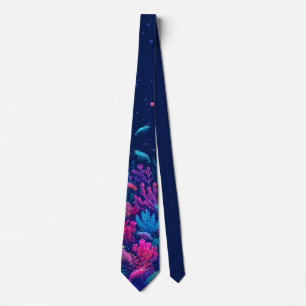 Cravate Tie de récif de corail de crevettes bioluminescent