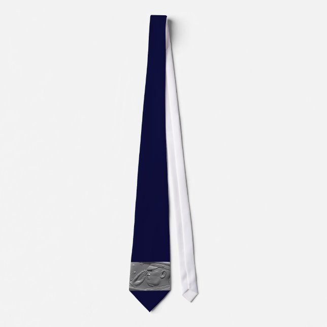 Cravate Tie de salut d'honneur militaire bleu marine (Devant)