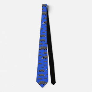 Cravate Tie dessin animé Blue Badger