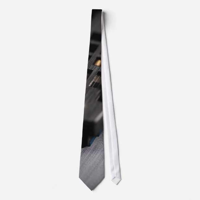 Cravate Tie : Disque Vinyle en Lecture. Thème Vintage (Devant)