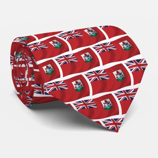 Cravate Tie Drapeau des Bermudes (Roulé)