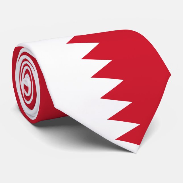 Cravate Tie drapeau patriotique de Bahreïn (Roulé)
