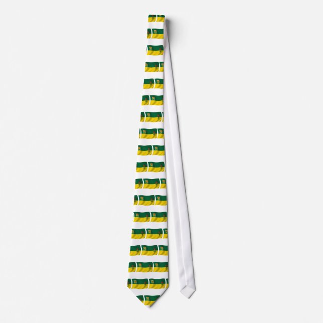 Cravate Tie du drapeau de la Saskatchewan (Devant)