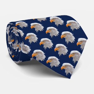 Cravate Tie Eagle Frenzy Double Face Imprimé (Navy)