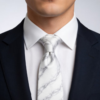 Cravate Tie en marbre blanc | Pierre de Carrare élégante