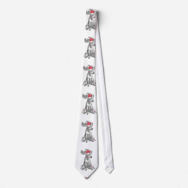 Cravate Tie fantaisiste de faune de Noël en Alaska (Devant)