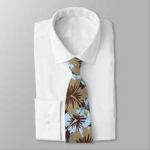 Cravate Tie floral hawaïen à motif d'hibiscus épique