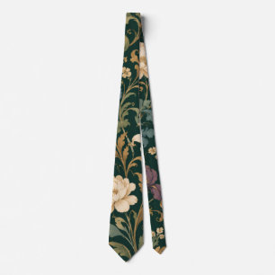 Cravate Tie florale baroque de luxe