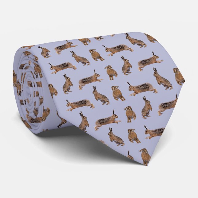 Cravate Tie Hare Frenzy Double Face Imprimé (Lilas) (Roulé)