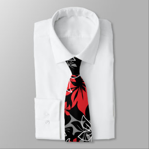 Cravate Tie hawaïen à motif hibiscus dansant