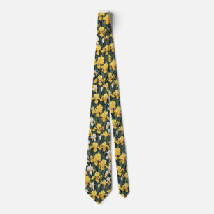 Cravate Tie jaune iris