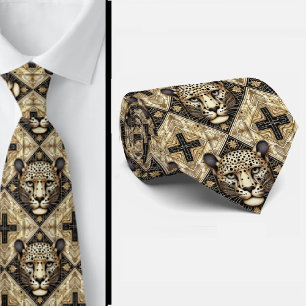 Cravate Tie Léopard Audacieux Mode Masculine pour Hommes