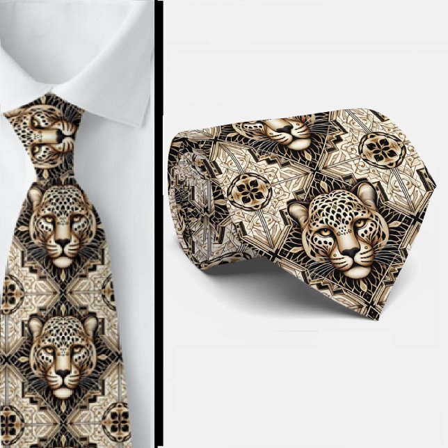 Cravate Tie Léopard Audacieux | Mode Masculine pour Hommes (Créateur téléchargé)