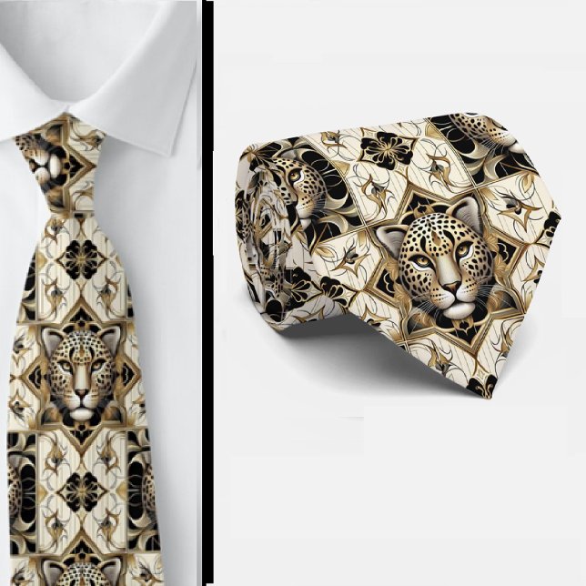 Cravate Tie Léopard Audacieux | Mode Masculine pour Hommes (Créateur téléchargé)