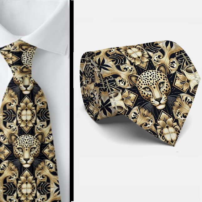 Cravate Tie Léopard Audacieux | Mode Masculine pour Hommes (Créateur téléchargé)