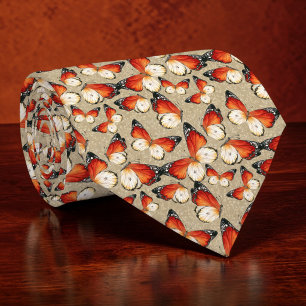 Cravate Tie papillon motif papillons personnalisé
