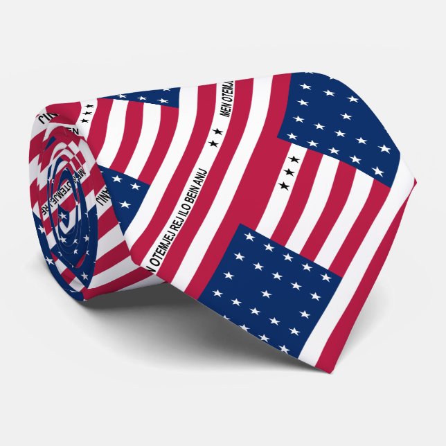 Cravate Tie patriotique de l'atoll de Bikini à drapeau de  (Roulé)