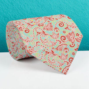 Cravate Tie personnalisé à motif floral