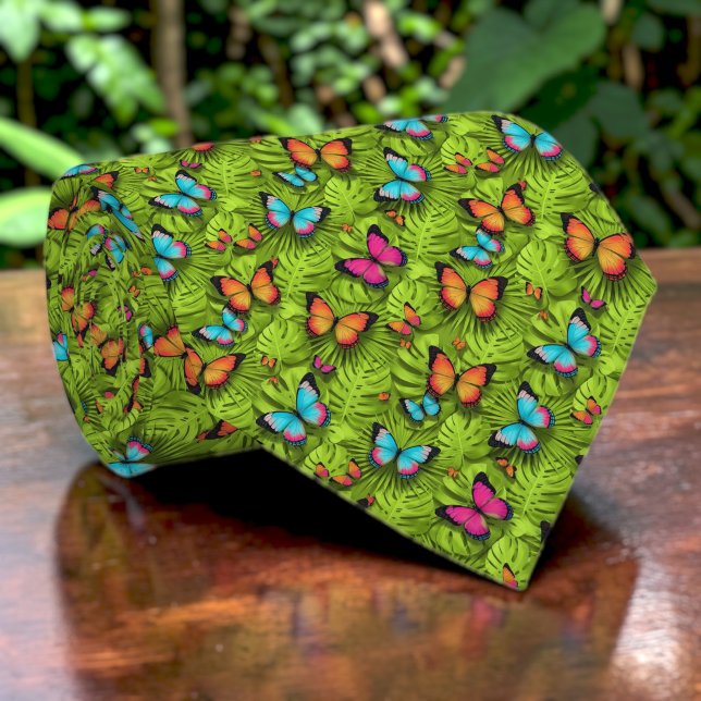 Cravate Tie personnalisé à motif papillon (Créateur téléchargé)
