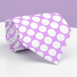 Cravate Tie personnalisé à pois géants violet brillant