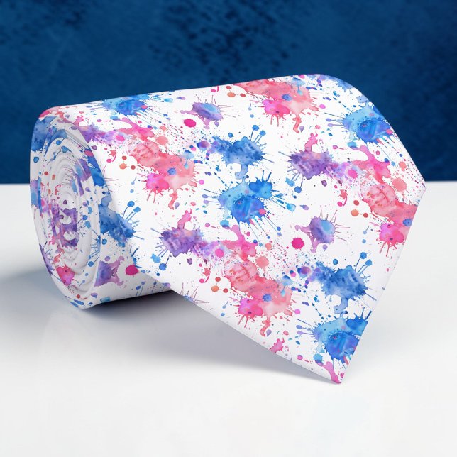 Cravate Tie personnalisé aquarelle (Créateur téléchargé)