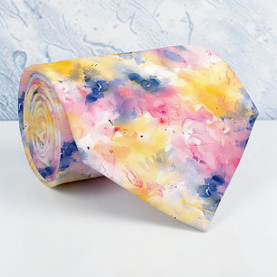 Cravate Tie personnalisé aquarelle