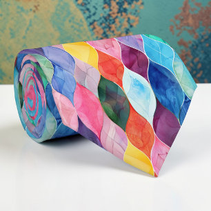 Cravate Tie personnalisé aquarelle