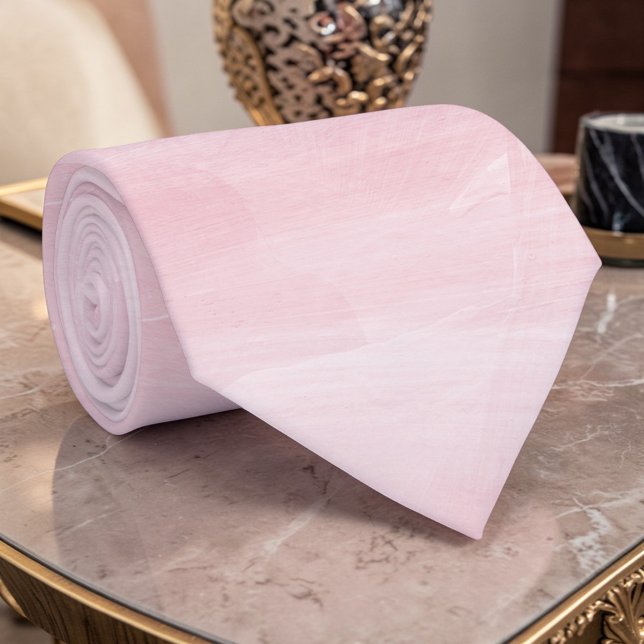 Cravate Tie personnalisé aquarelle rose clair (Créateur téléchargé)