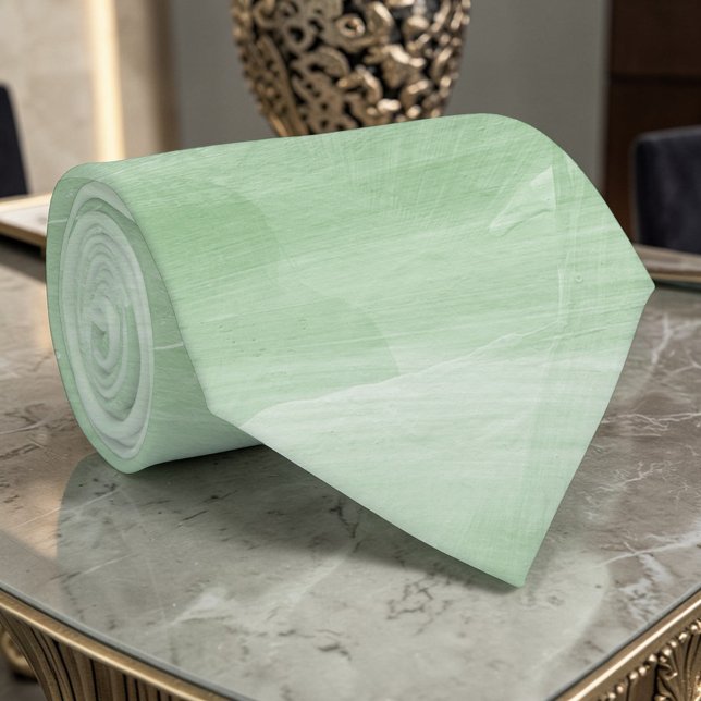 Cravate Tie personnalisé aquarelle vert clair (Créateur téléchargé)