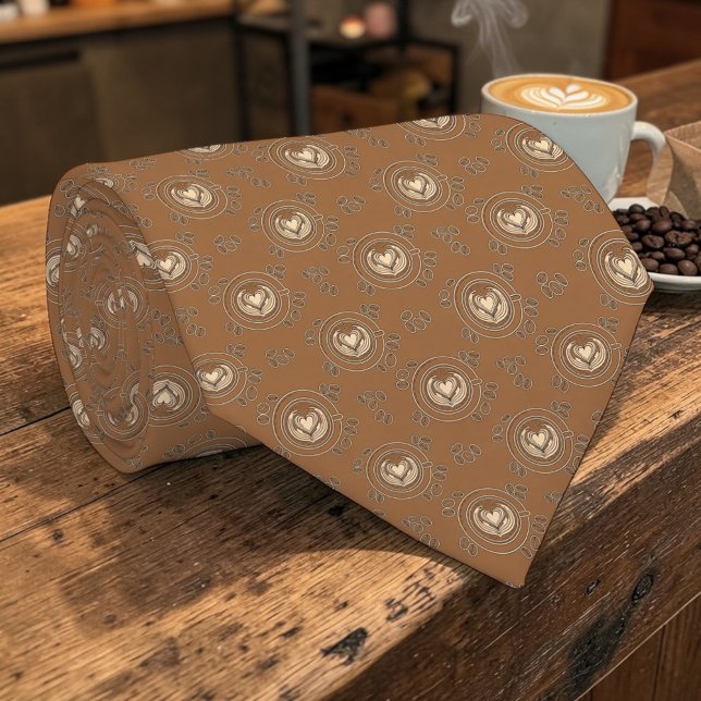 Cravate Tie personnalisé Café Latte (Créateur téléchargé)