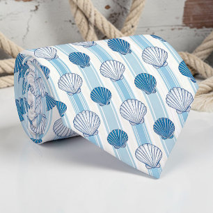 Cravate Tie personnalisé Coquillages Marins