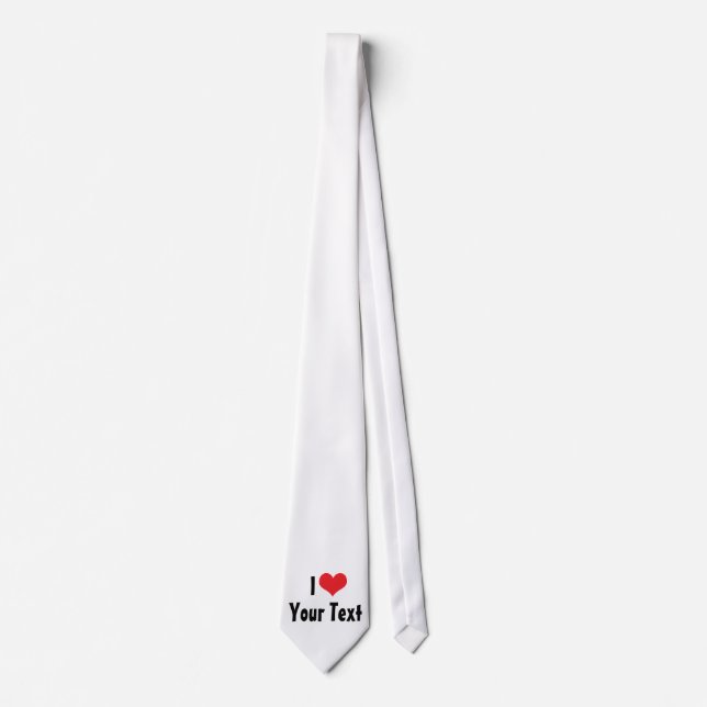 Cravate Tie personnalisé Je t'aime (Devant)