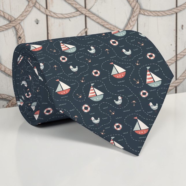 Cravate Tie personnalisé navires nautiques (Créateur téléchargé)
