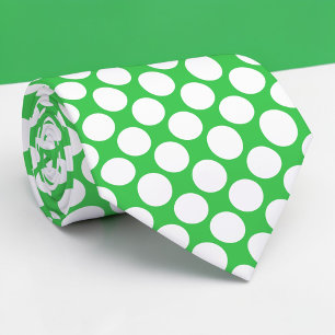 Cravate Tie personnalisé pois verts géants
