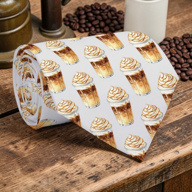 Cravate Tie personnalisé pour amateurs de café (Créateur téléchargé)